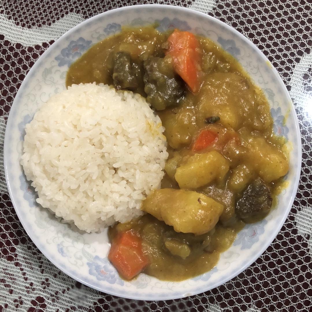 日本妹子教的日式咖喱牛肉饭