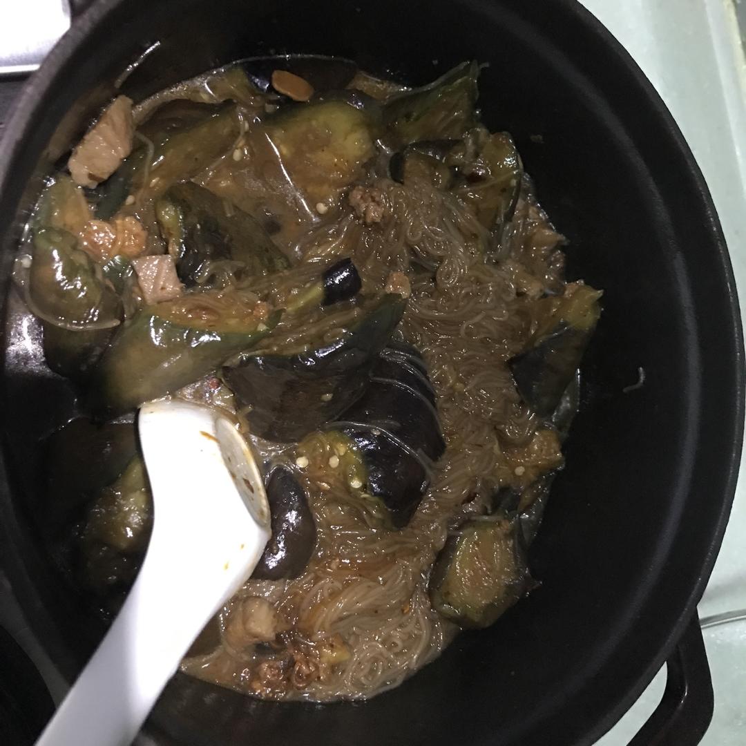 肉末茄子粉丝煲