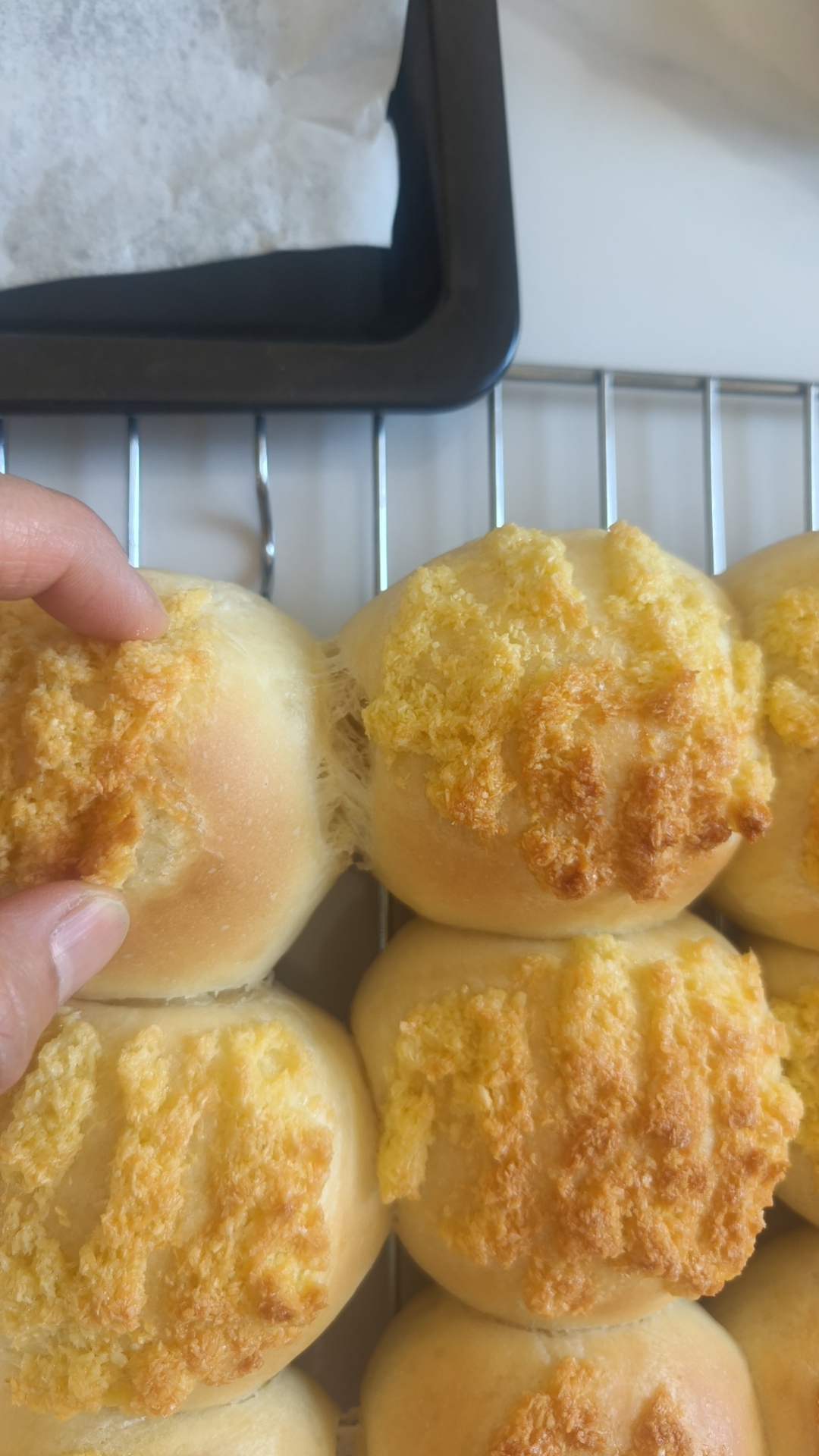 椰蓉酥皮小面包 一次性发酵 超松软！