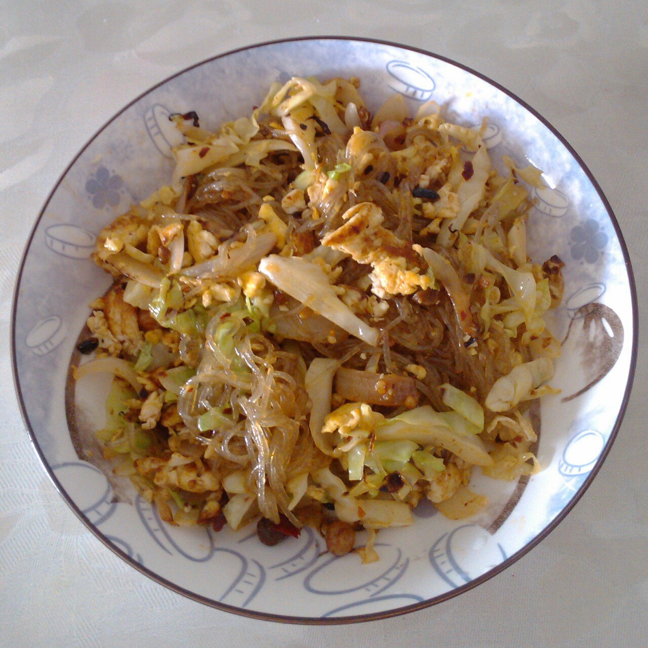 卷心菜炒粉丝 Glass noodles with Cabbage