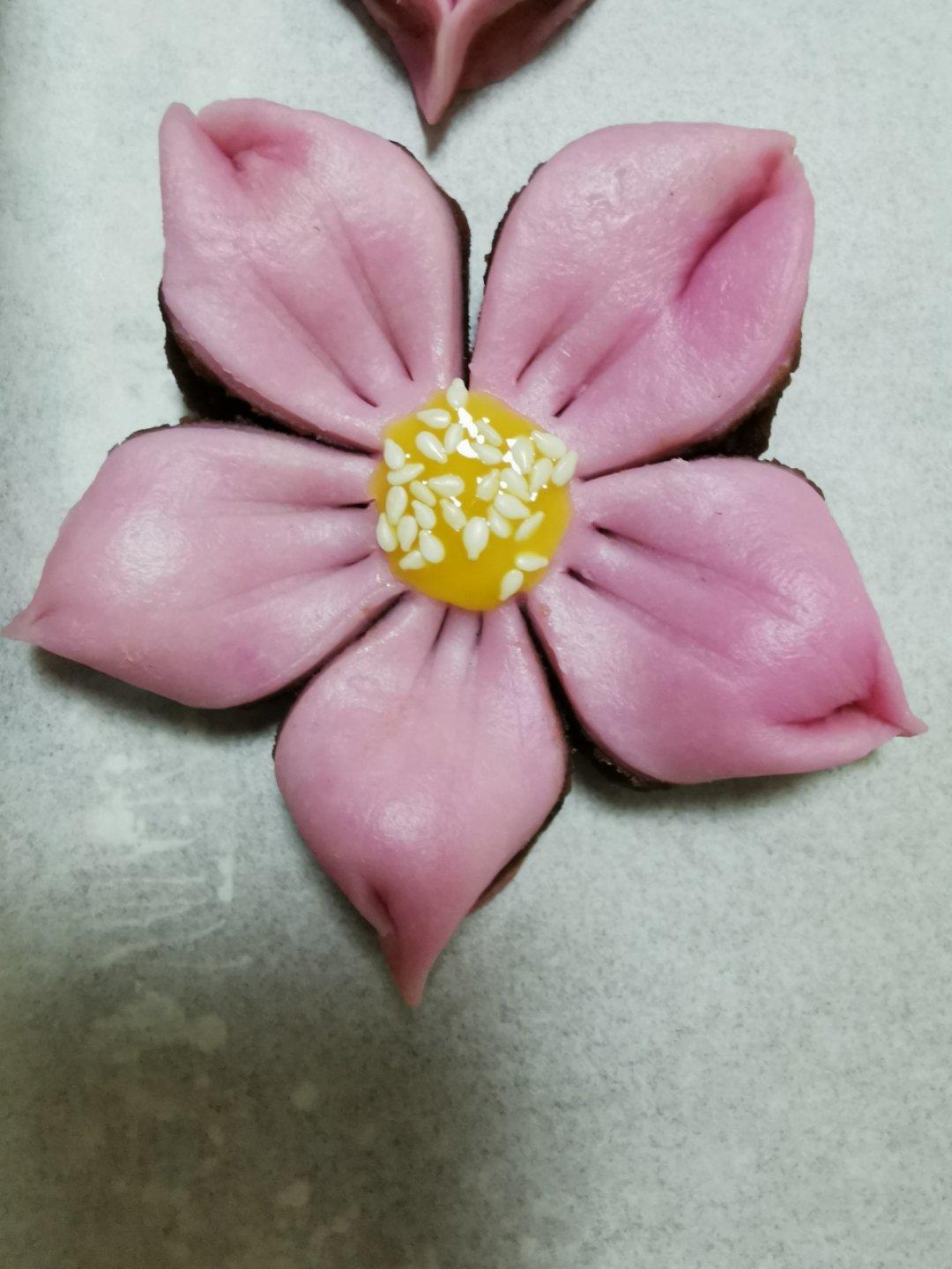 🌸花都开好了--步骤超详尽的桃花酥(无色素!火龙果版)