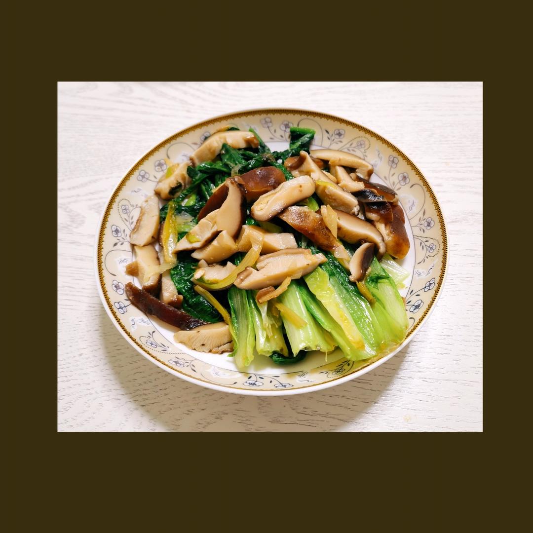 蚝油香菇油麦菜