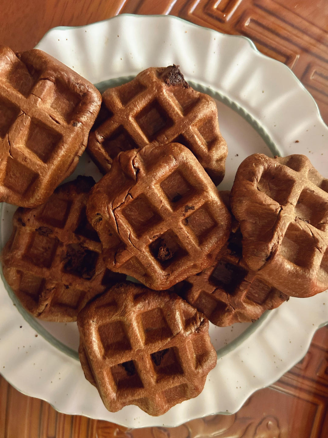 双重可可巧克力华夫饼（发酵版）