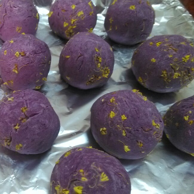 芝士紫薯糯米球