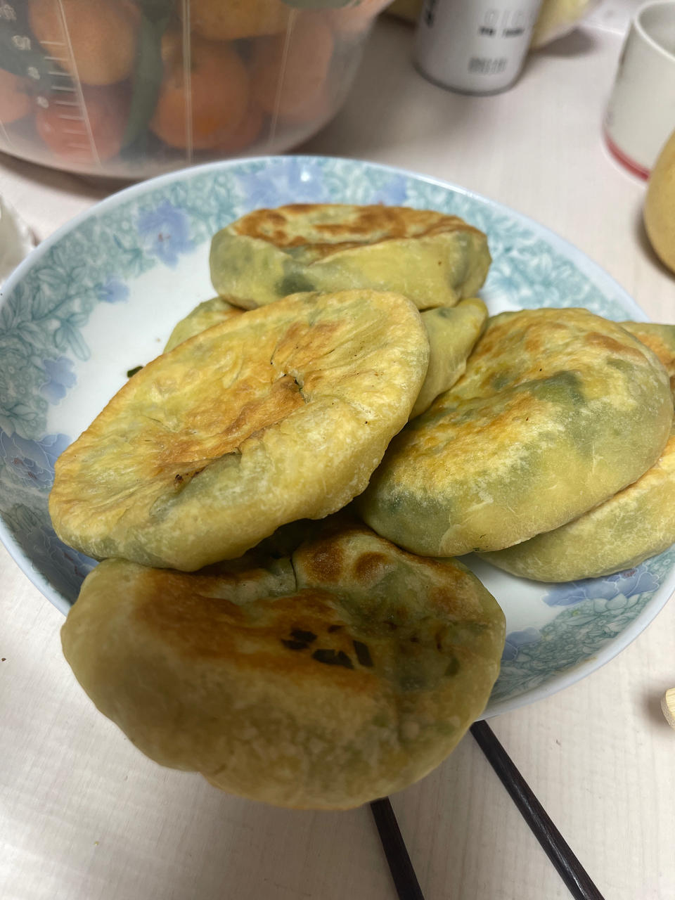 皮薄如纸的韭菜馅饼|免揉面法