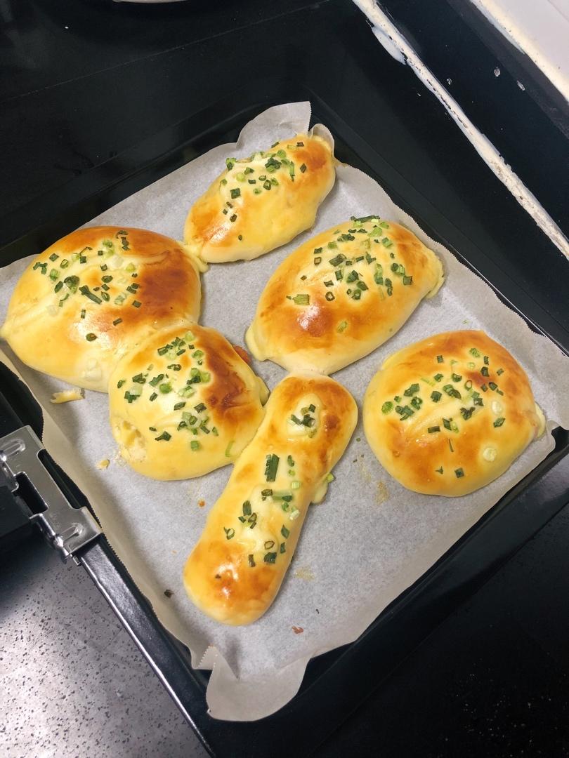 香葱芝士火腿面包🌸不用面包机