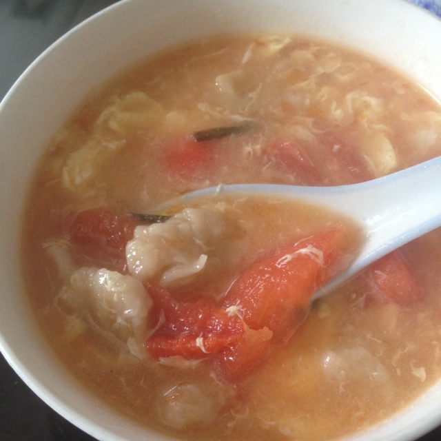 西红柿鸡蛋疙瘩汤