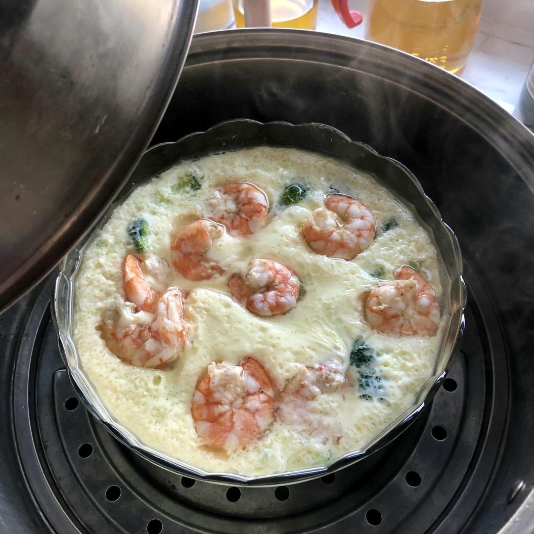 🔥超嫩滑❗️西兰花虾仁豆腐蒸蛋❗️好吃不胖