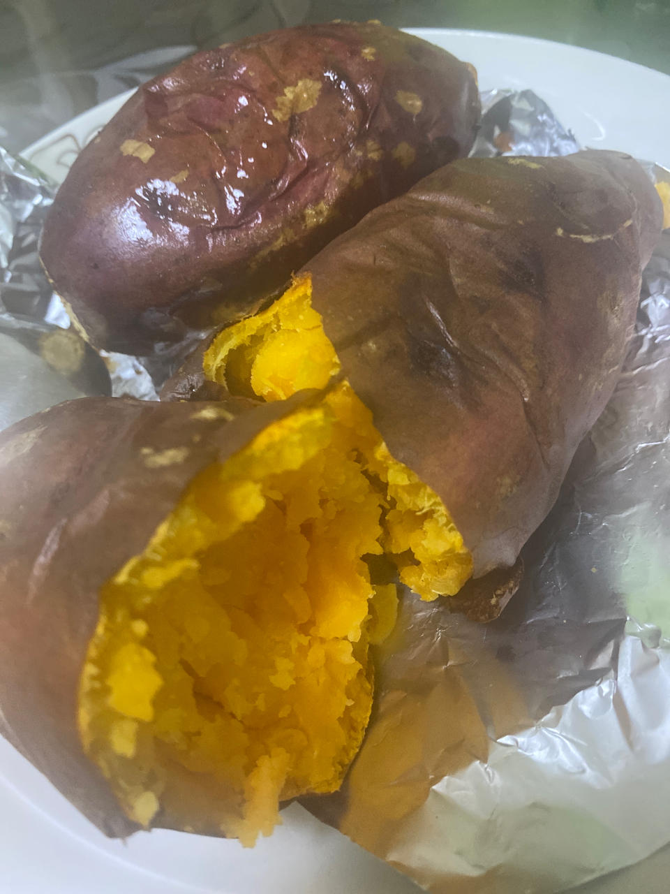空气炸锅版 烤红薯（2人份）山东烟台的烟薯25超甜！爆糖浆！好吃到根本不想吃别的红薯！