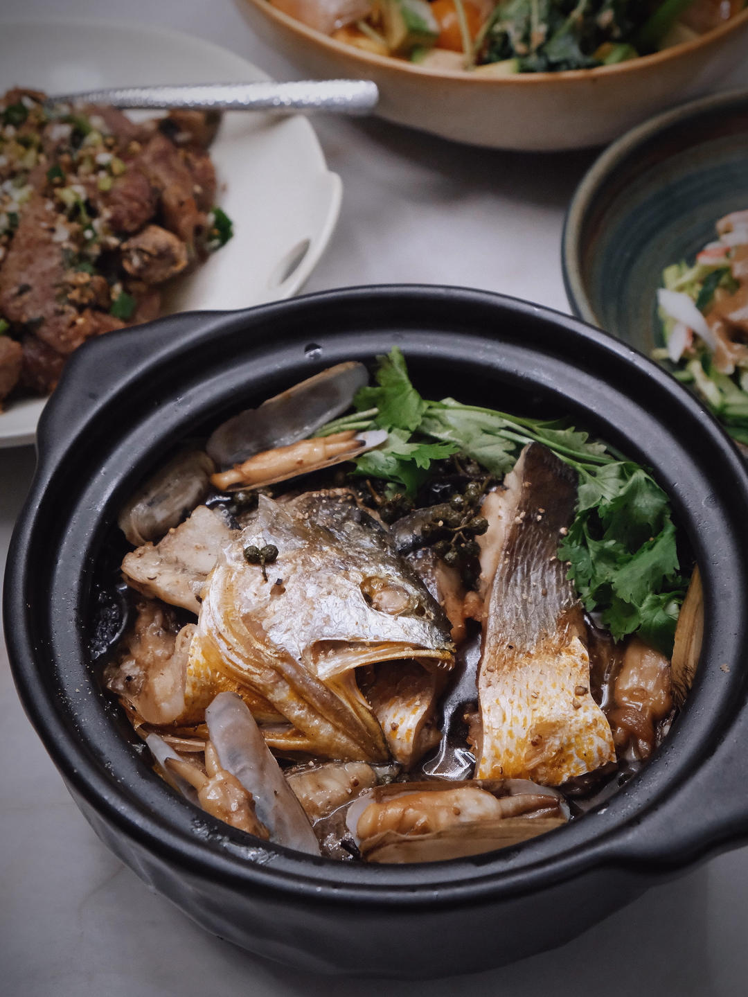 青花椒黄鱼煲
