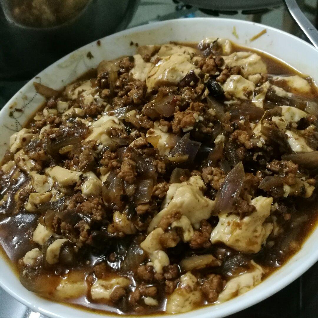 家常红烧肉末豆腐