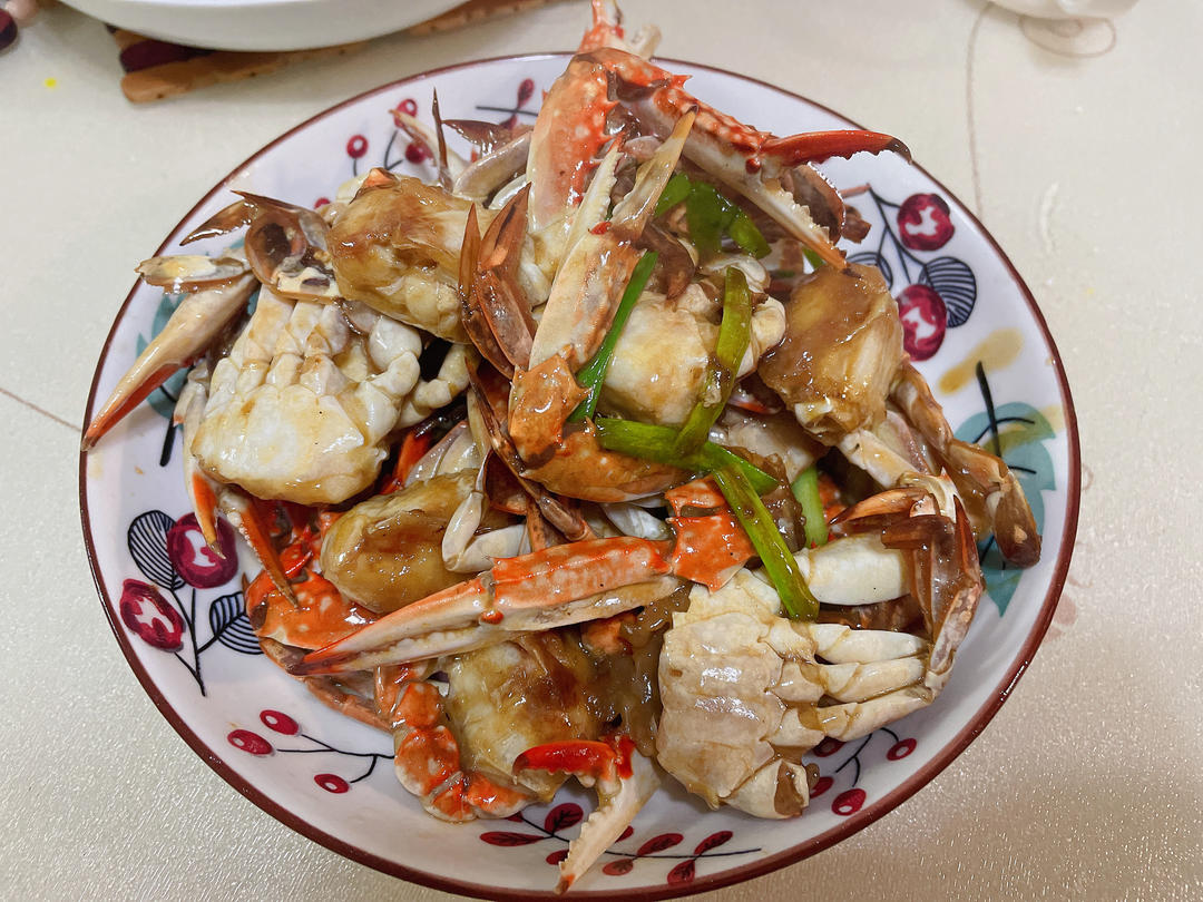 葱姜炒梭子蟹（very easy）