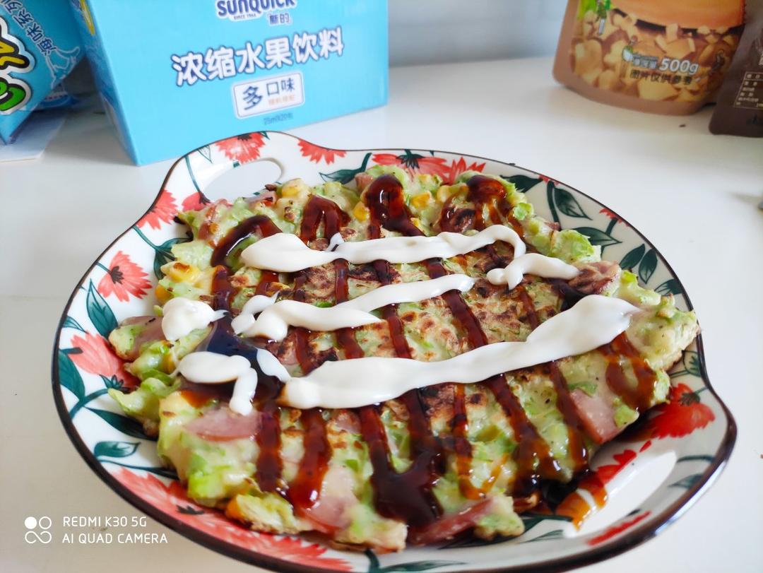 日式大阪烧(详细教程get✅喜欢啥就加点啥😋多重口感共同造就了这个大阪烧～🤗）