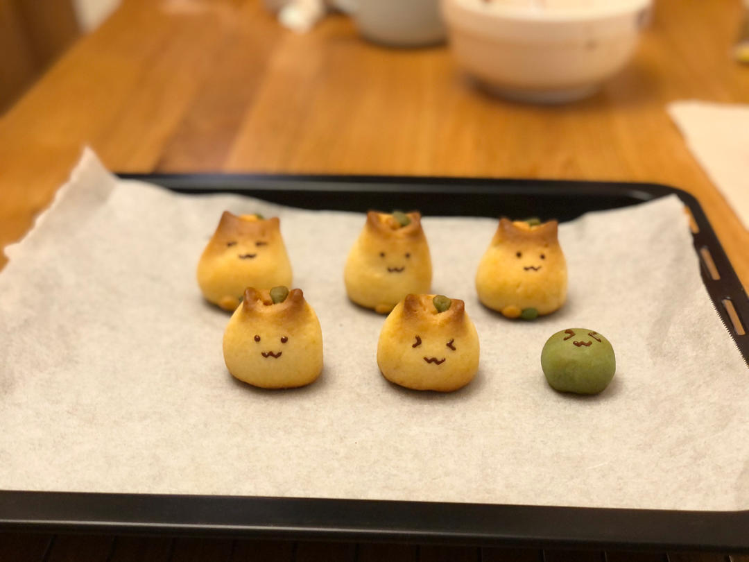 软萌可爱的日式猫咪烧果子 奶香浓郁 超简单