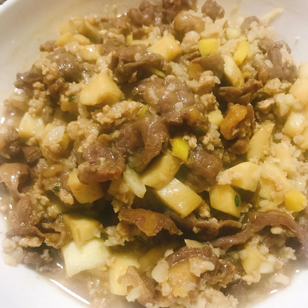 家常菜~杏鲍菇烧牛肉粒
