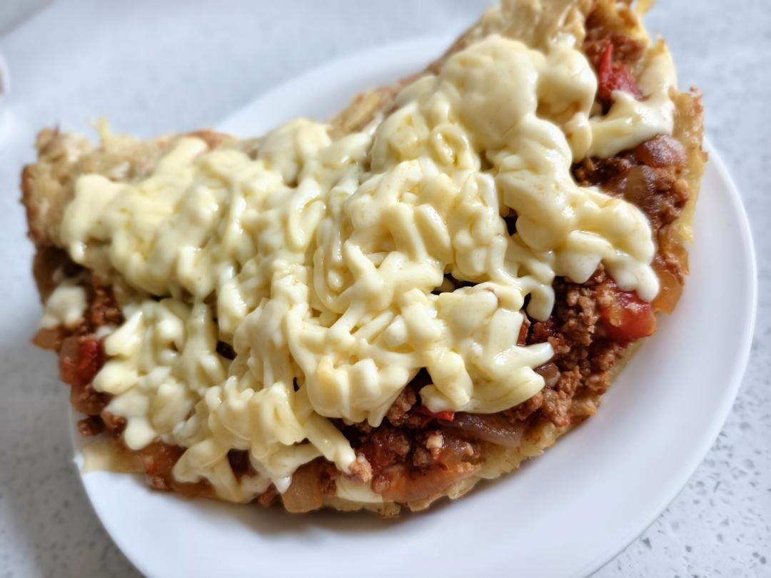 土豆泥番茄肉酱双层芝士饼，一口爆浆太好吃😋