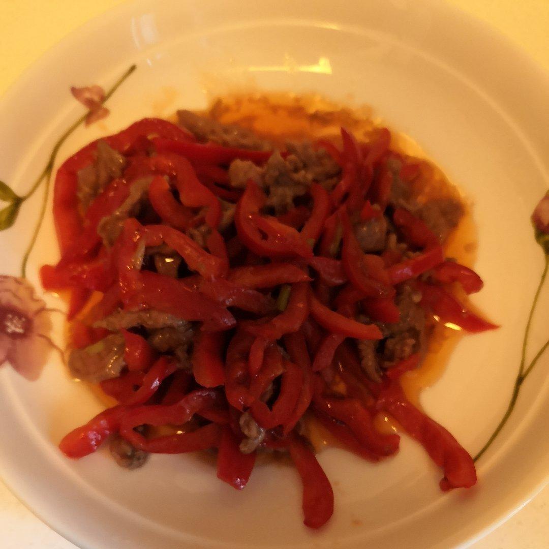 红椒牛肉丝