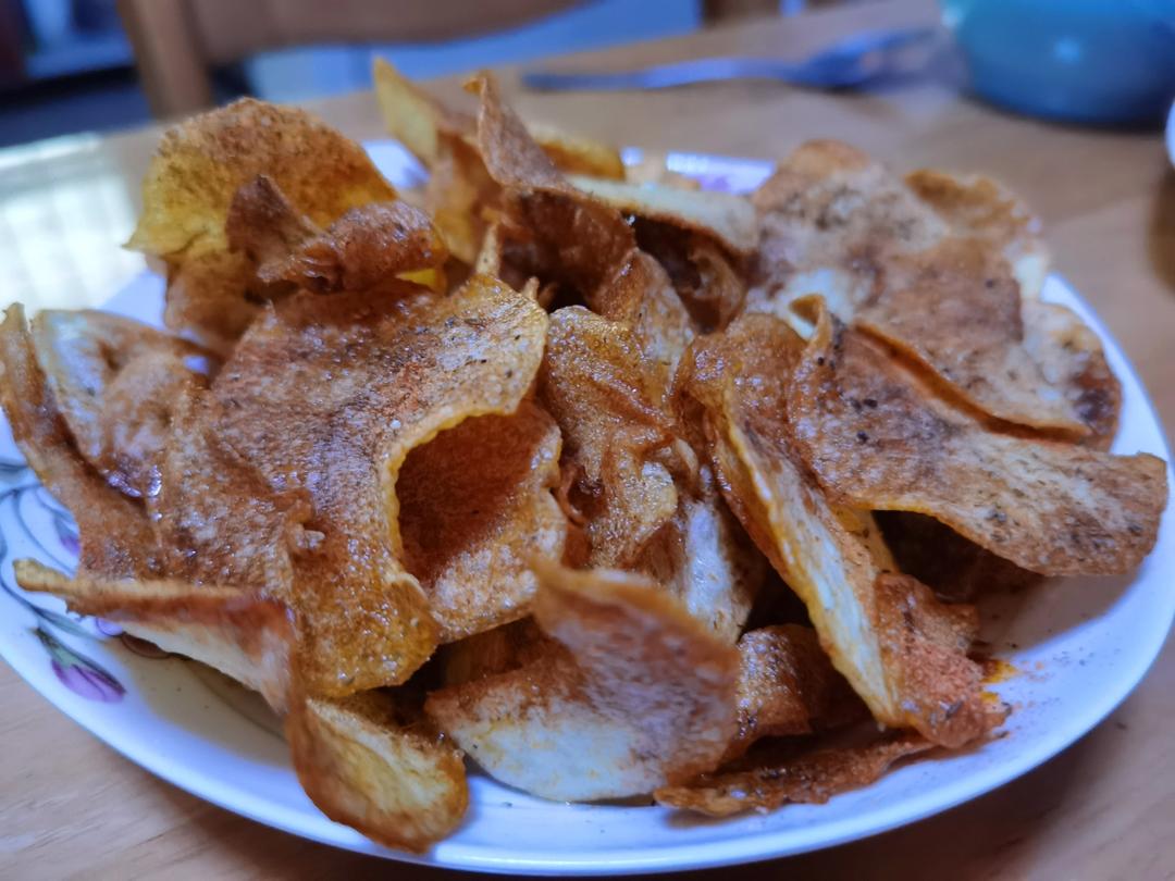酥脆可口的自制薯片一个🥔就搞定