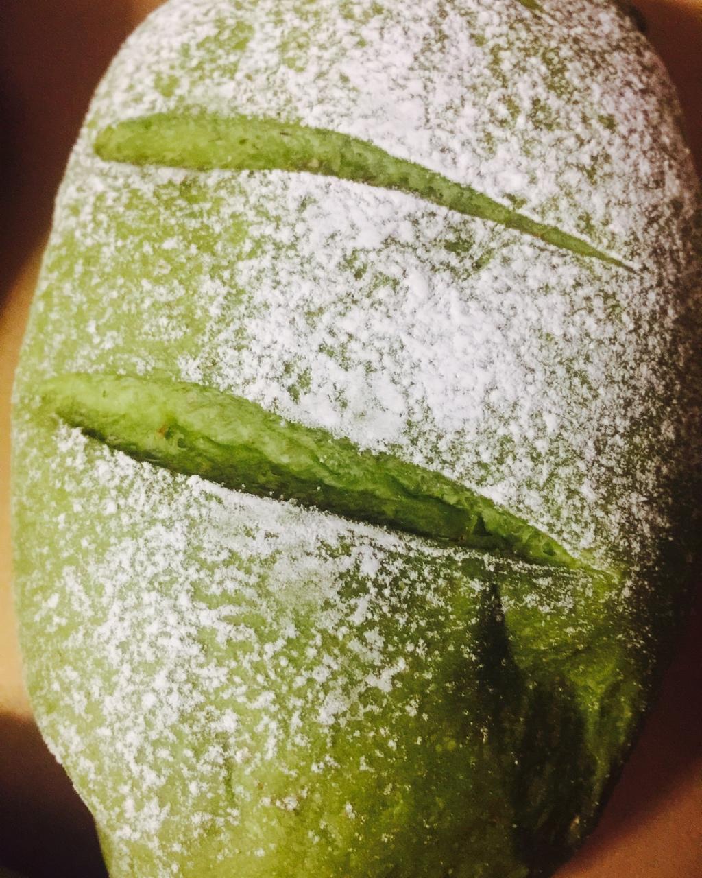 抹茶红豆麻糬软欧面包