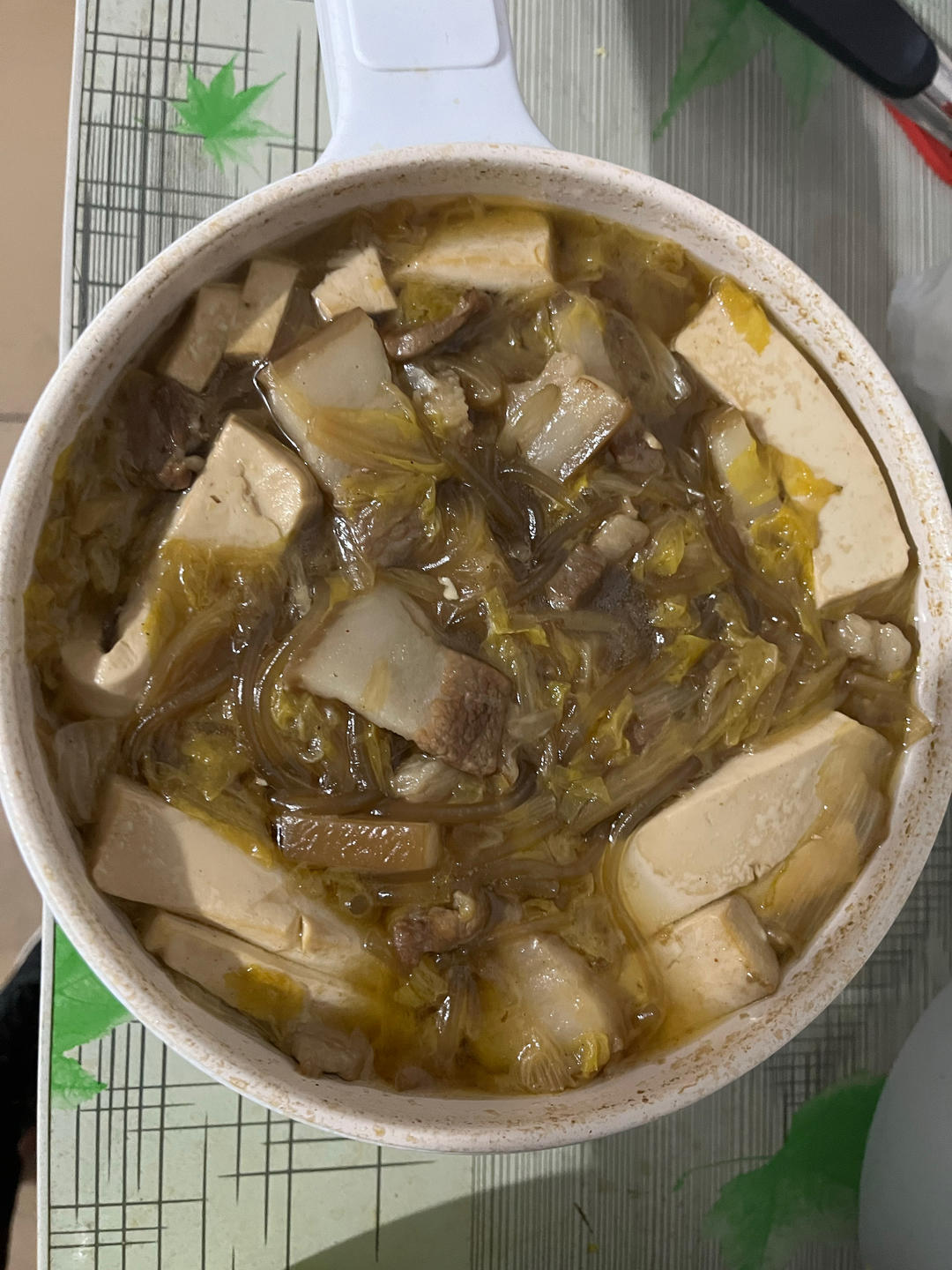 白菜猪肉豆腐炖粉条（宿舍版）