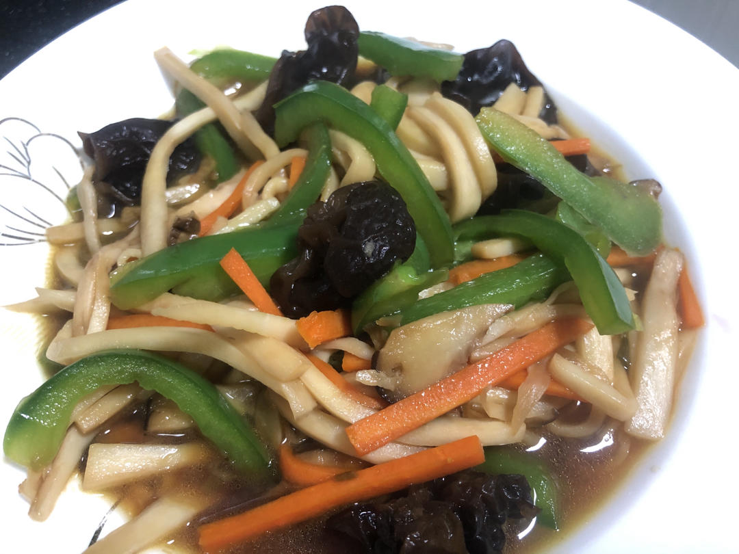 杏鲍菇素炒三丝