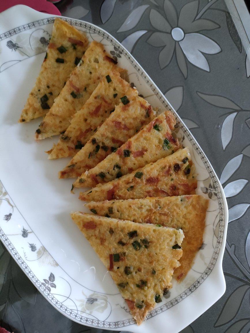 快手早餐…米饭鸡蛋饼