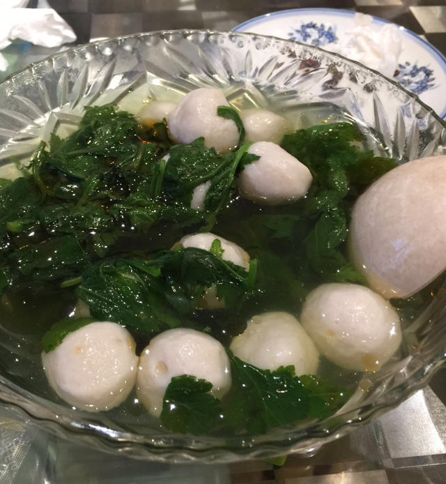 菠菜鱼丸 犹如初恋