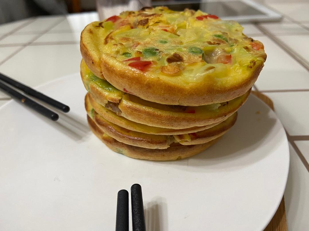彩椒火腿鸡蛋饼
