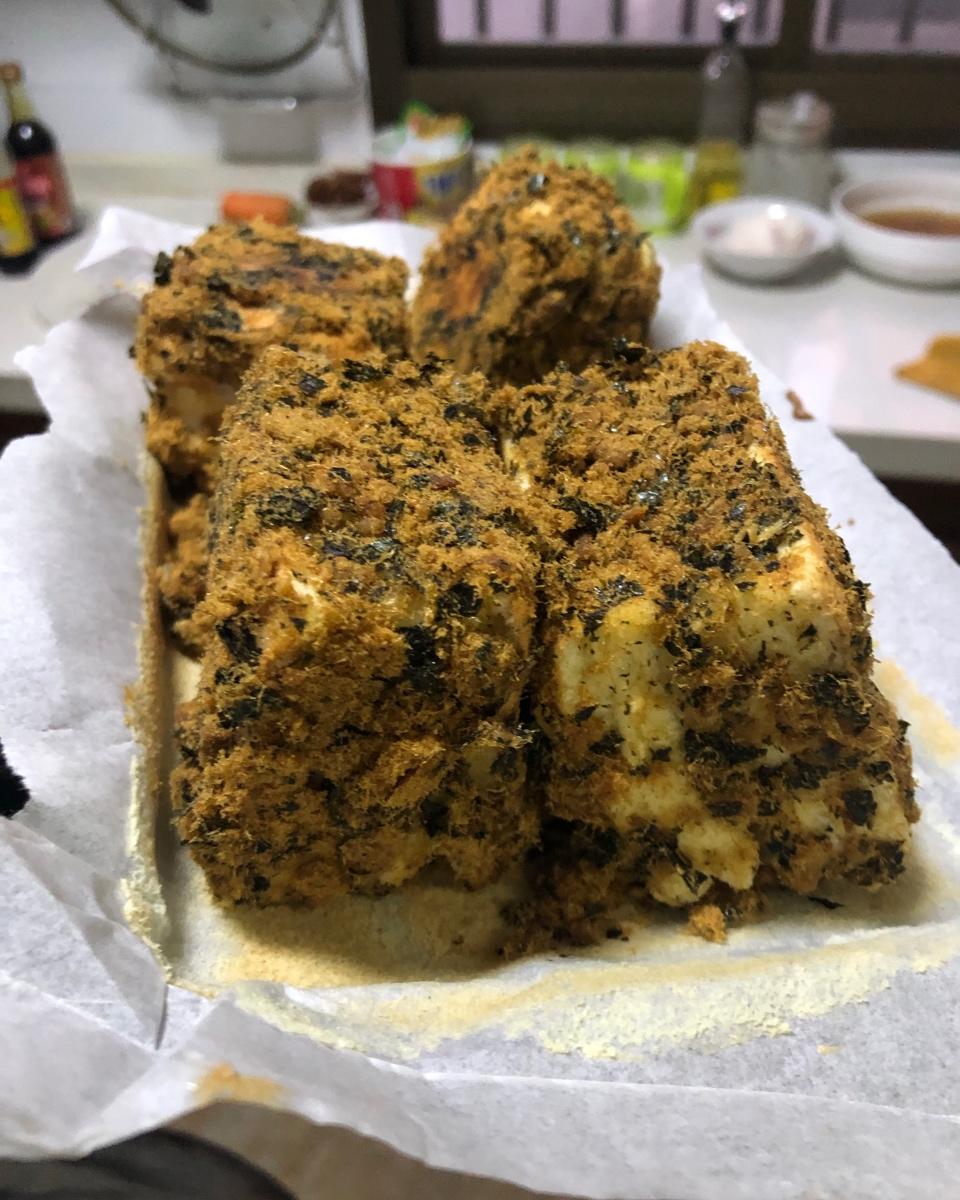 网红海苔肉松拉丝小贝（麻薯不用打蛋器放四天依然可以拉丝哦）