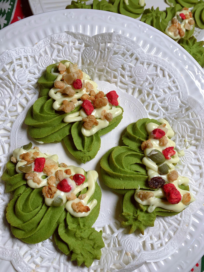 无需打发❗️超简单的圣诞树曲奇