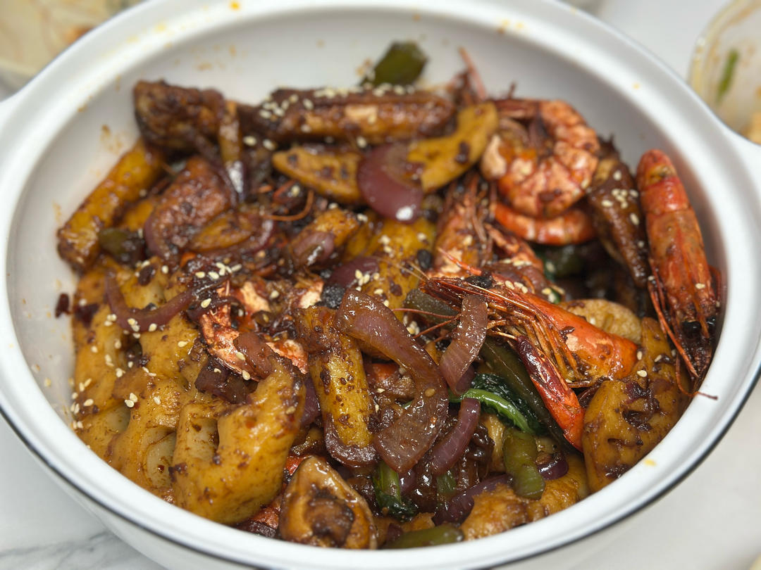 干锅鸡翅香辣虾🍤