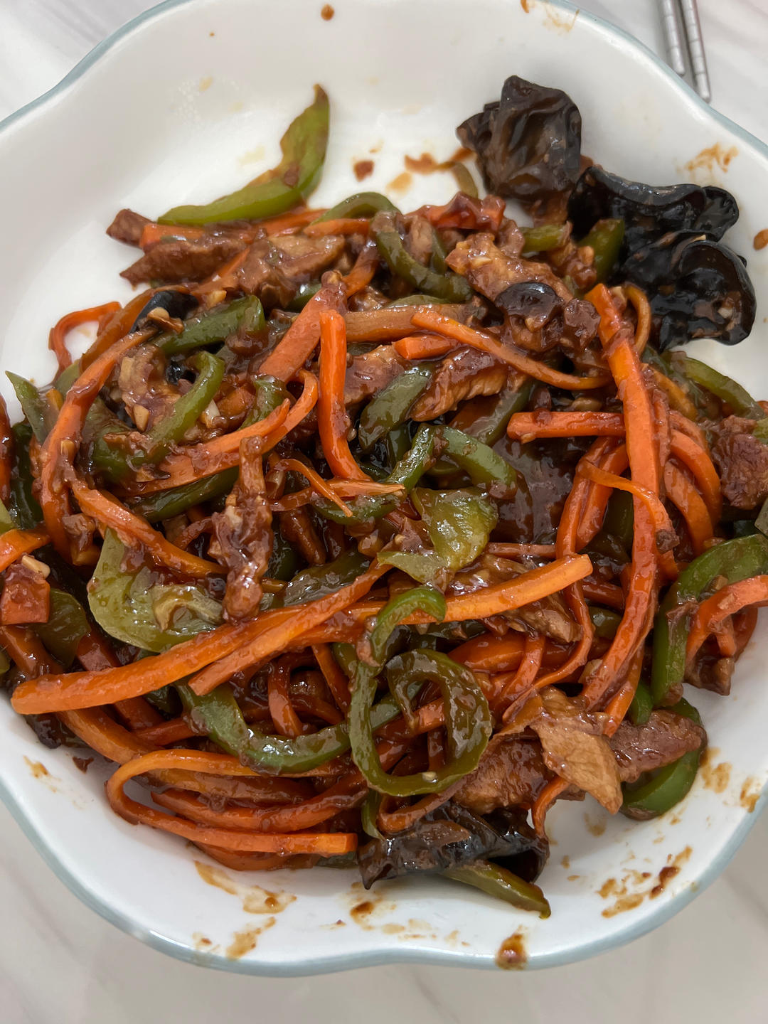 打卡鱼香肉丝
