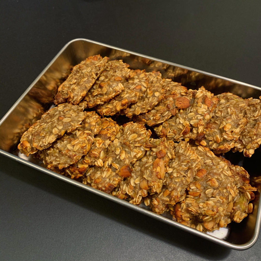 🍌🌰🍪香蕉燕麦cookie，无糖好吃方便又健康，减肥解馋小零食，25分钟就搞定！