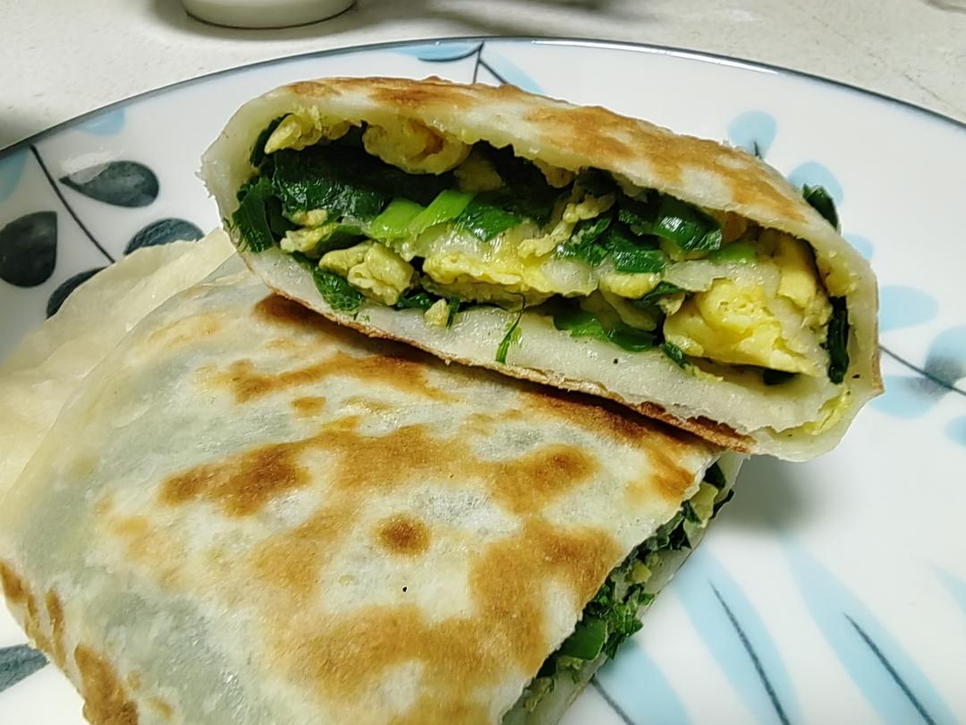 懒人版韭菜鸡蛋合子