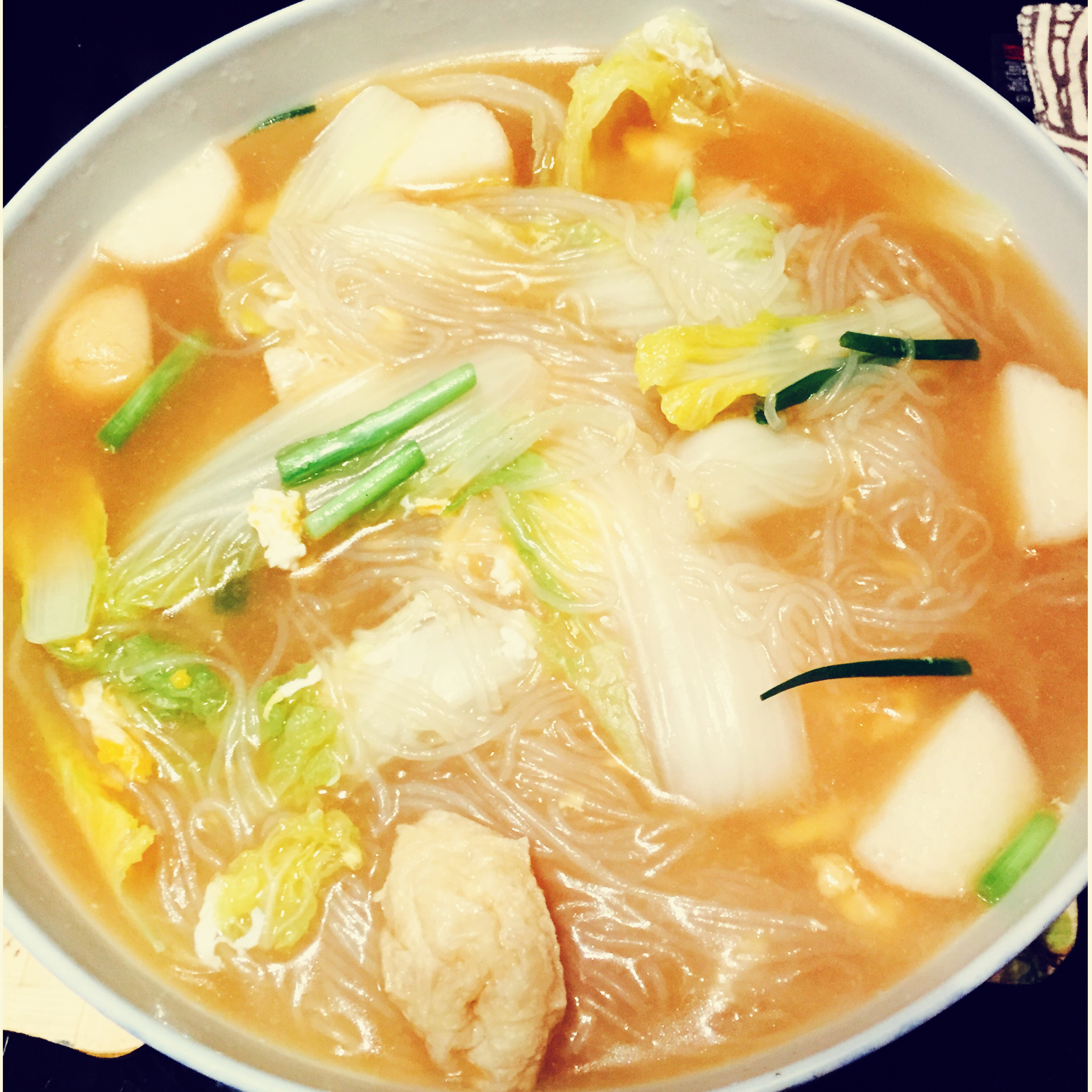 孟健欣做的白菜粉丝汤