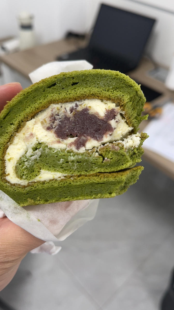 完美抹茶蜜豆蛋糕卷