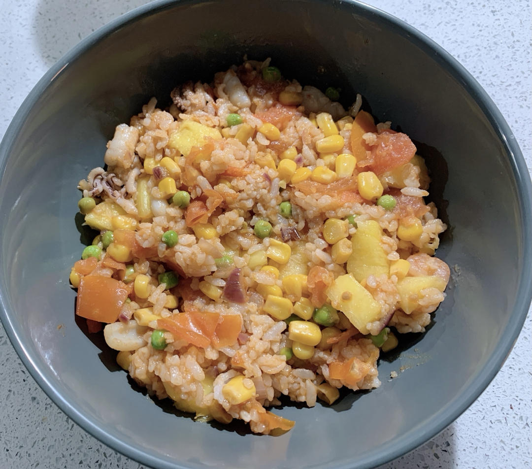 番茄虾仁芝士焗饭