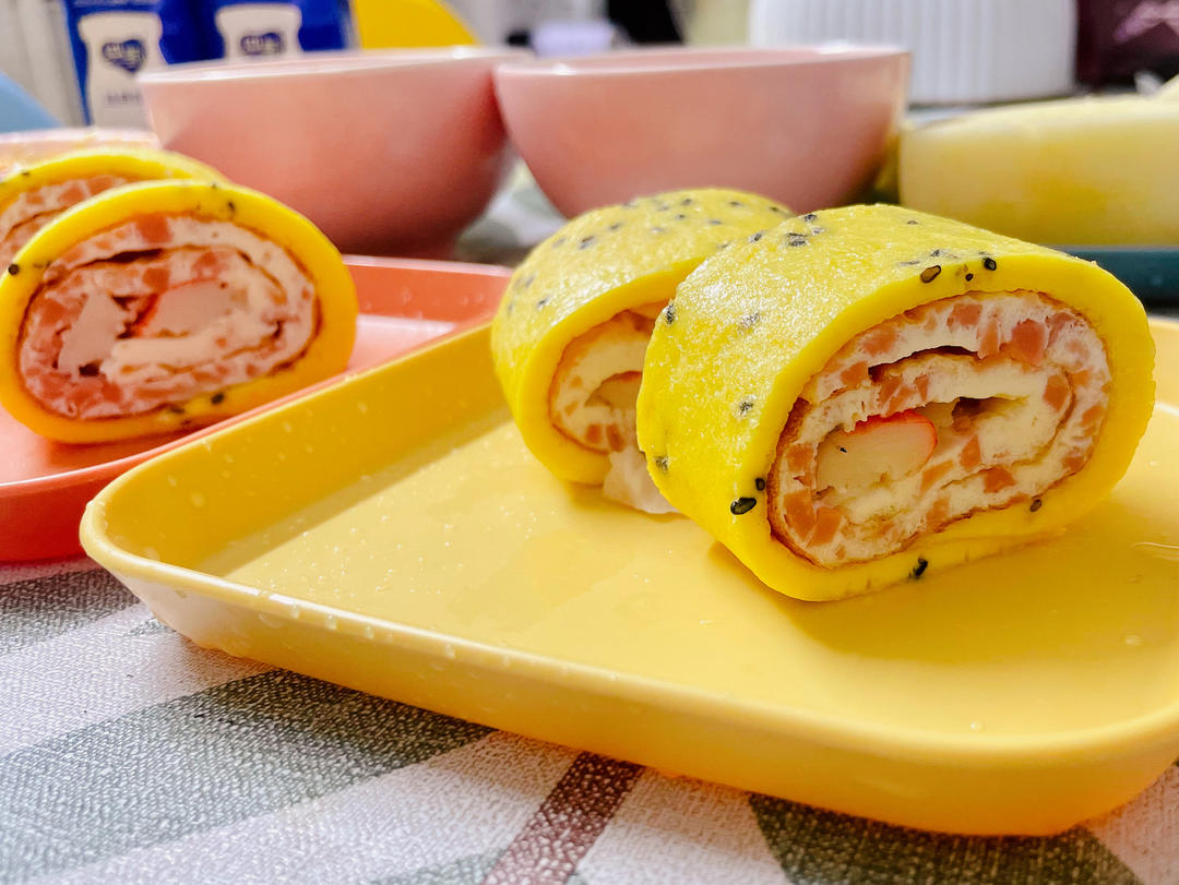 高颜值早餐鸡蛋卷❗️❗️双色鸡蛋卷