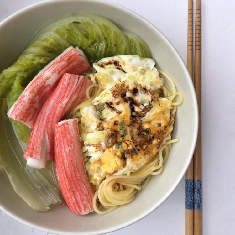 青菜鸡蛋面