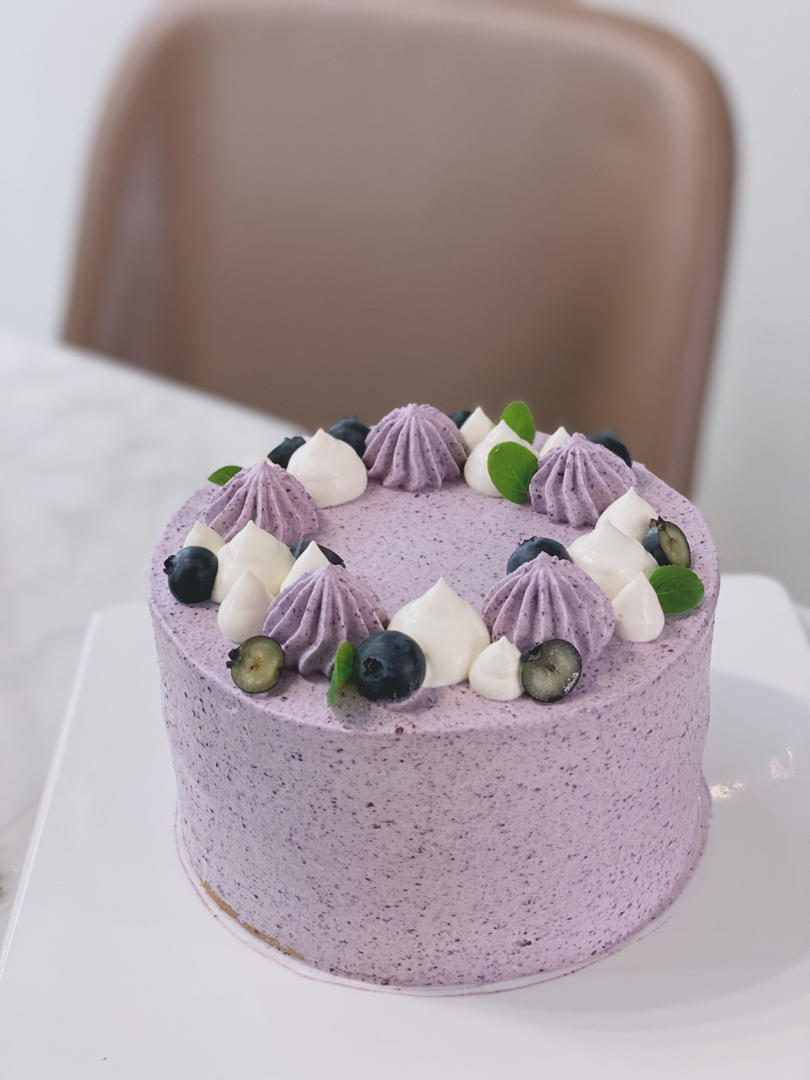 丽子1做的蓝莓奶油蛋糕