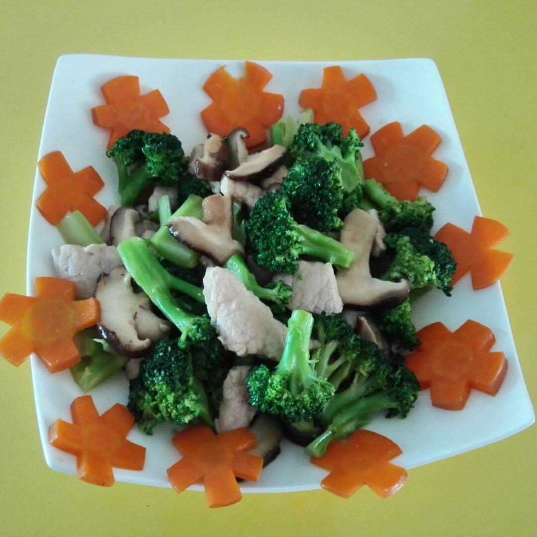 蓝瘦香菇
（西蓝花瘦肉炒香菇）