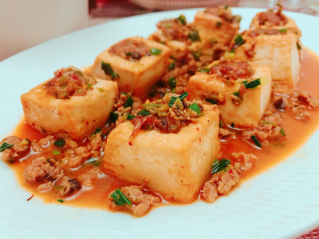 香煎酿豆腐【传统客家菜 】