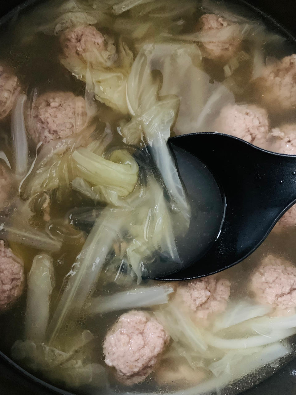 白菜羊肉丸子汤