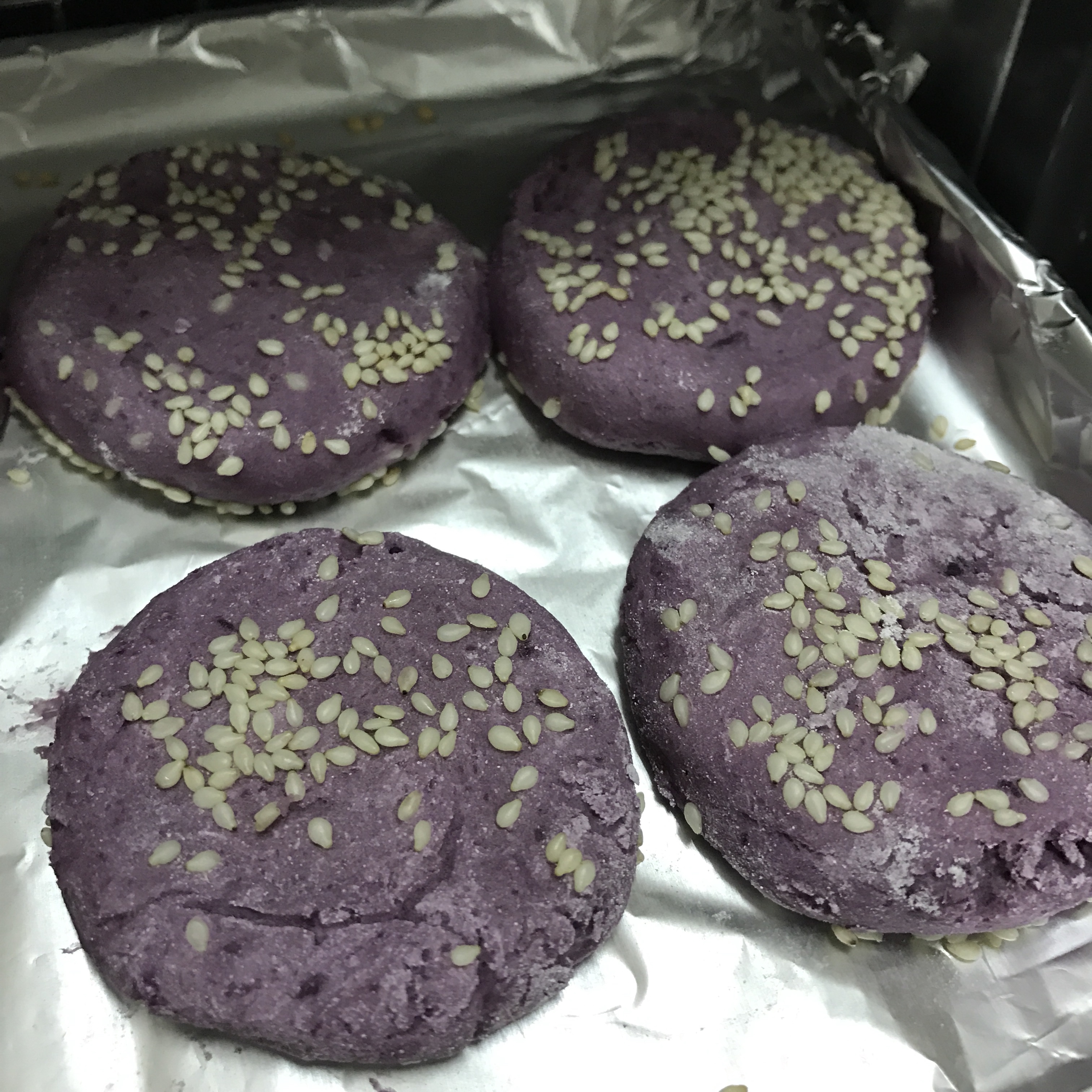 紫薯芋头饼（烤箱版）的做法 步骤5