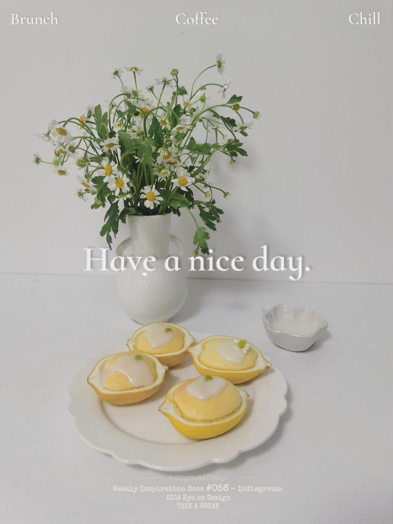 韩国ins风 原创小清新柠檬小蛋糕 野餐必备