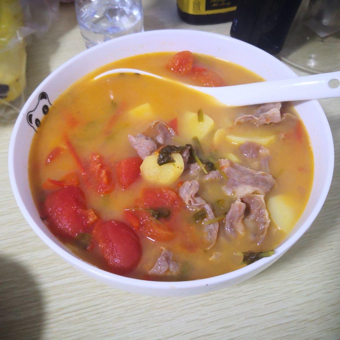 番茄土豆肥牛锅