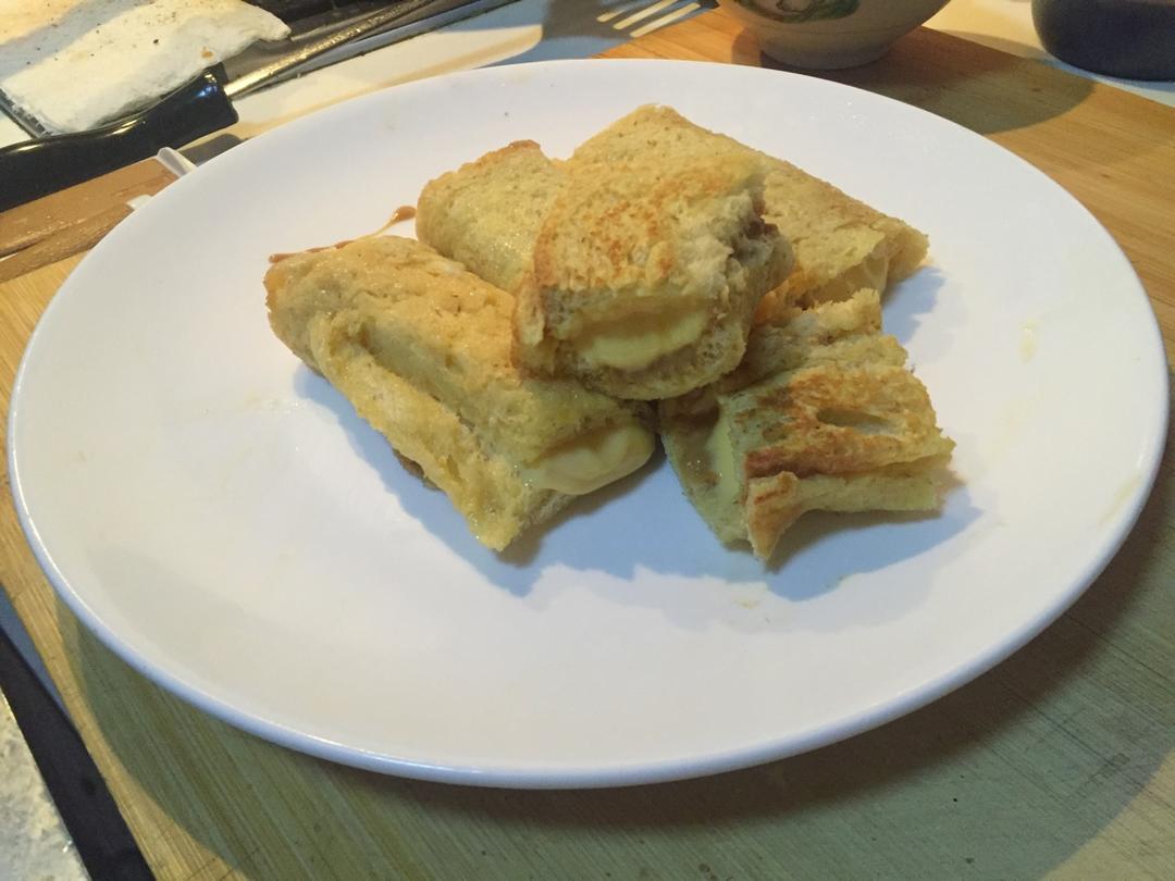 芝士花生酱爆浆吐司卷