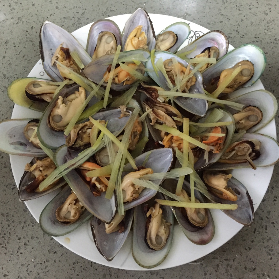 追求完美jwm1做的清蒸青口贝