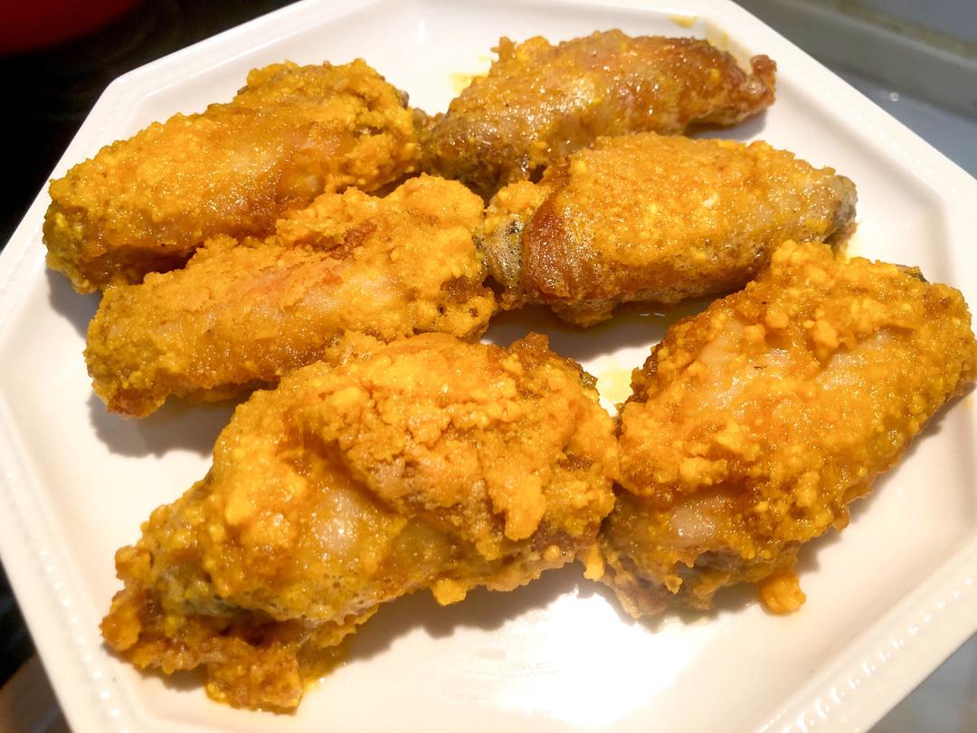 日清炸鸡粉版咸蛋黄炸鸡翅