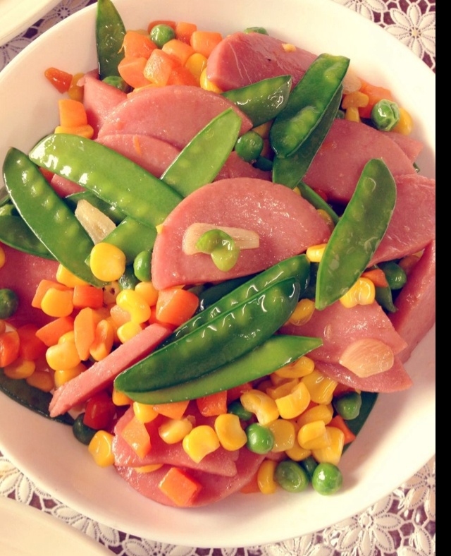 多彩荷兰豆炒杂蔬